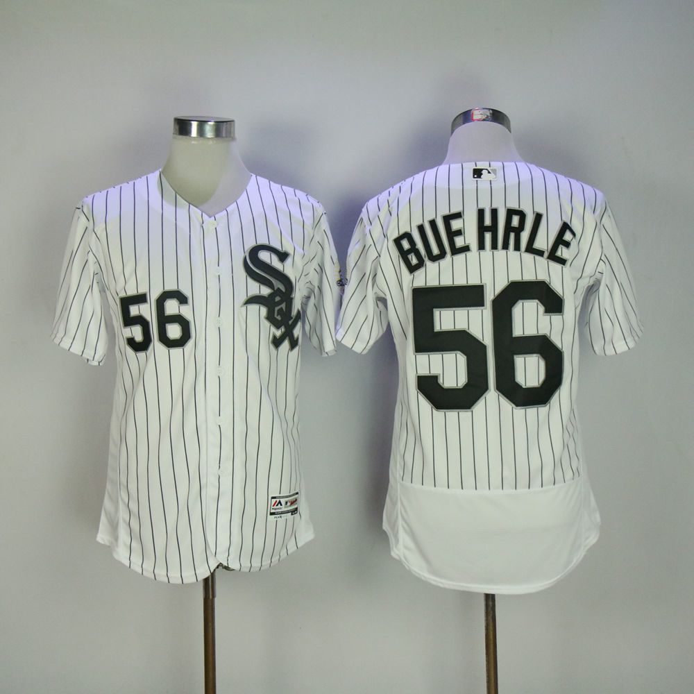 Men Chicago White Sox #56 Buehrle White Elite MLB Jerseys